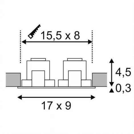 Встраиваемый точечный светильник Slv New Tria 113890