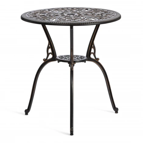 Комплект Secret de Maison Romance/Романс (стол+2 стула) алюминиевый сплав, D60/H67, 53х41х89см, бронзовый Tetchair 10670