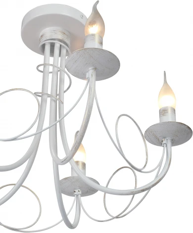 Потолочная люстра на штанге Vitaluce V3035-0/5PL, 5xE14 макс. 40Вт (220V, подсвечник, свеча)
