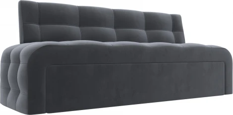 Диван кухонный прямой Люксор (Серый/Велюр) Лига Диванов арт.126088