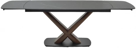 Стол M-City BLANCO 160 MATT BLACK MARBLE SOLID CERAMIC / Орех