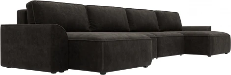 Диван п-образный Лига-048 НПБ лонг Лига Диванов (Велюр) арт.128348