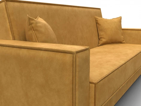 Диван-книжка Куба (ДСП,ЛДСП/Пластик/Велюр/Желтый) Лига Диванов 127444