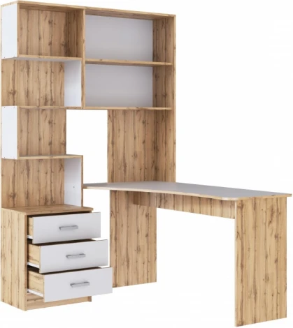 Компьютерный стол Ганор Woodville (ЛДСП/Белый) арт.602812