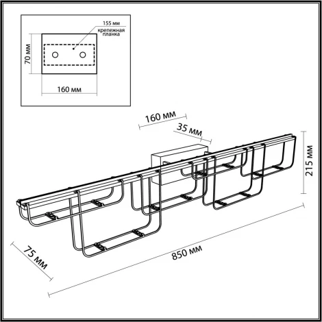 Настенный светильник Odeon Light Zaha 7060/12WL нерж/сталь золото IP20 LED 12W 1080Лм 3000K 220V