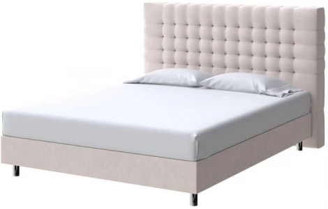 PROxSON Кровать Tallinn Boxspring Standart (Ткань: Рогожка Тетра Бежевый) 80x200