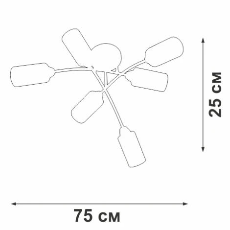 Потолочная люстра на штанге V4188-0/6PL Vitaluce (220V)