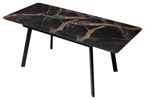 Стол АРУБА 140 МЕЙДЖИК, стекло/ ЧЕРНЫЙ