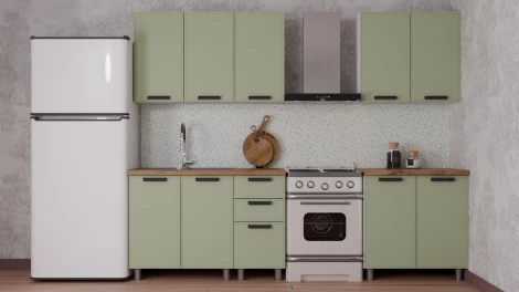 ГК Аленушка 2 м Магнолия Фисташка/Фисташка,скоба черный,сонома