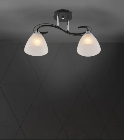 Потолочная люстра на штанге Seven Fires Nuala SF3372/2C-BK-CR-WT