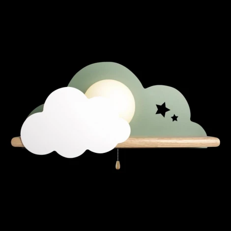 Настенный светильник Loft It Axel 10134 Green (для детской, 220V, выключатель, шар)