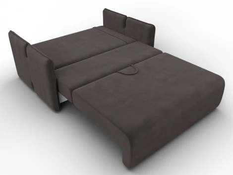 Диван прямой Лига-117 (ЛДСП,Брус,Фанера,Велюр/Коричневый) Лига Диванов 137013