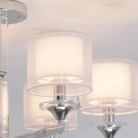 Потолочная люстра на штанге ILLUMICO IL1354-6CPA-29 CR Romei