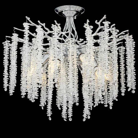 Потолочная люстра на штанге хрустальная Reluce 33001-0.3-600 CH