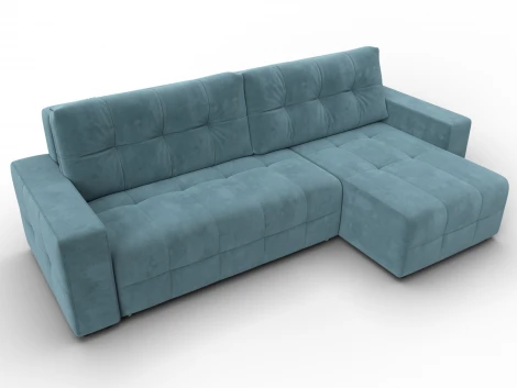 Диван угловой Лига-122 угол универсальный (ДСП,Брус,Велюр/Бирюзовый) Лига Диванов 137603