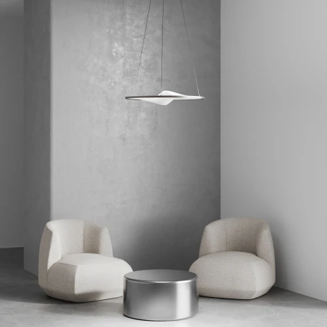 Подвесной светильник Eurosvet Occhio 40026/1 LED серый (220V, на тросе, круглые)