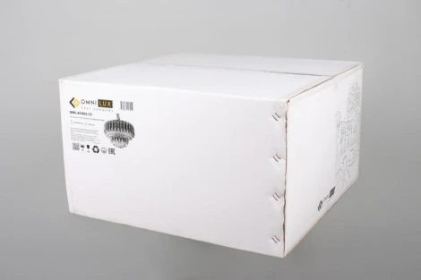Подвесная люстра Omnilux 814 OML-81403-13 (220V, хрусталь, на цепи, круглые)