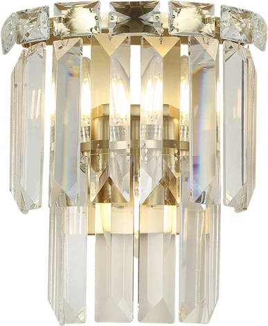 Настенный светильник Newport 8460 8463/А brass (220V, хрусталь)