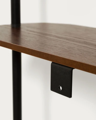 Консольный стол La Forma (ex Julia Grup) Marcolina (Черный/ МДФ,Дерево,Сталь,Шпон,Металл,Шпон дуба)