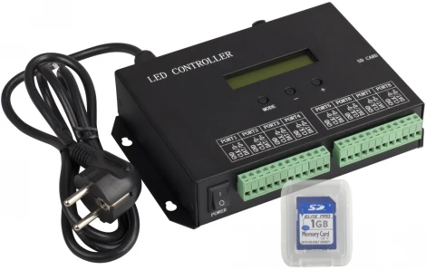 Контроллер HX-803SA DMX (8192 pix, 220V, SD-карта) 019859 Arlight