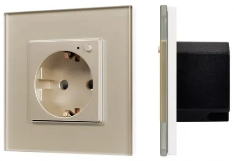 Розетка электрическая с Zigbee управлением SCT-OMALI-EUZB1-PL-GD (240V, 16A, Zigbee) (Arlight) 050218