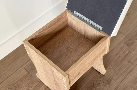 Виктория-1 Пуф Mebelson (ЛДСП,ПВХ,Экокожа/Дуб сонома) арт.SPV-1.06.1544