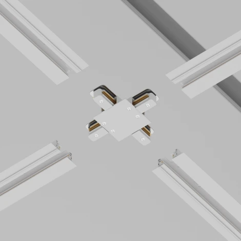 Коннектор Х-образный Unity встраиваемый белый (однофазный) Maytoni Technical TRA002CX-11W
