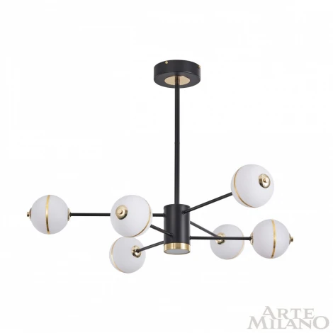 Потолочная люстра на штанге Arte Milano 272069/6 BK (LED, 220V, шарики)