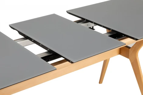 Стол R-Home раскл. Нарвик Glass 140-180 Automatic Natur/Dark matte Glass