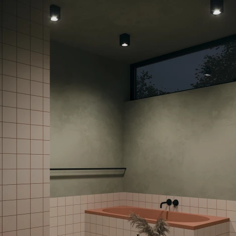 Потолочный светильник Zoom GU10 1x50Вт IP 65 Maytoni Technical C030CL-01B (220V, куб)