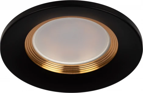 Встраиваемый точечный светильник ЭРА KL107 BK/GD (12V, круглые)