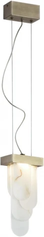 Подвесной светильник Odeon Light Foros 5437/12L бронзовый "брашинг"/металл/смола под алебастр/акрил LED 12W 3000K (220V, на тросе)