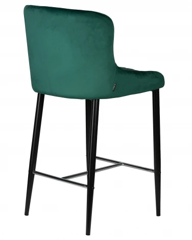 Стул барный DOBRIN CHRISTIAN'75 (черные ножки, зеленый велюр (V108-64))