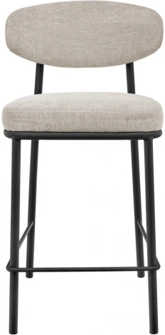 Стул полубарный Bradexhome Lucas 2 латте шенилл с чёрными ножками