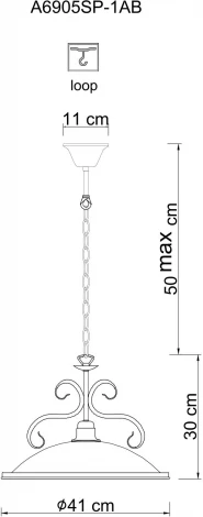 Подвесной светильник Arte Lamp Safari A6905SP-1AB (220V, на цепи, круглые)