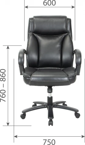 Компьютерное кресло CHAIRMAN CH400 (Металл,Кожа,Экокожа/Черный)
