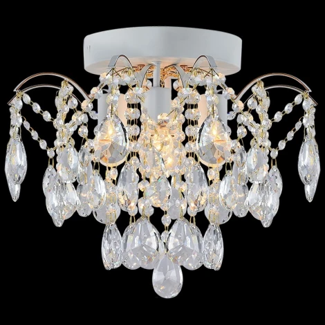 Потолочная люстра хрустальная Reluce 04039-0.3-04 WH+GOLD PN (220V)