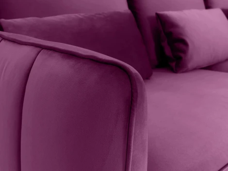 Диван Amsterdam трехместный ОГОГО (арт.342357), (Ткань/Фиолетовый)