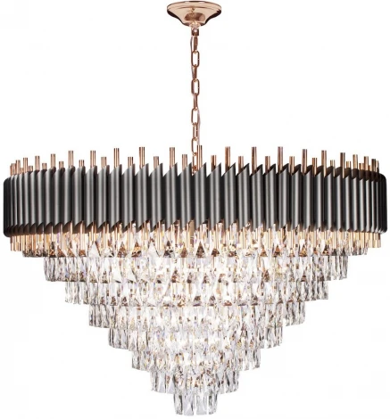 Подвесная люстра каскадная большая Loft It Eclair 10206/1000 (220V, хрусталь, на цепи)
