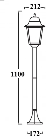 Наземный фонарь Oasis Light QUADRO L 79906L Bl (220V, фонарь, IP44)