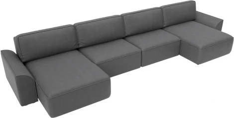 Диван п-образный Лига-048 НПБ лонг Лига Диванов (Замша) арт.128362