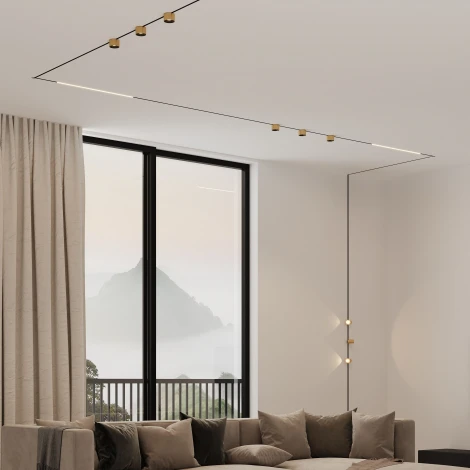 Трековый светильник магнитный Elektrostandard Mini Magnetic 85206/01 5W 3000K латунь/черный (LED, 24V)