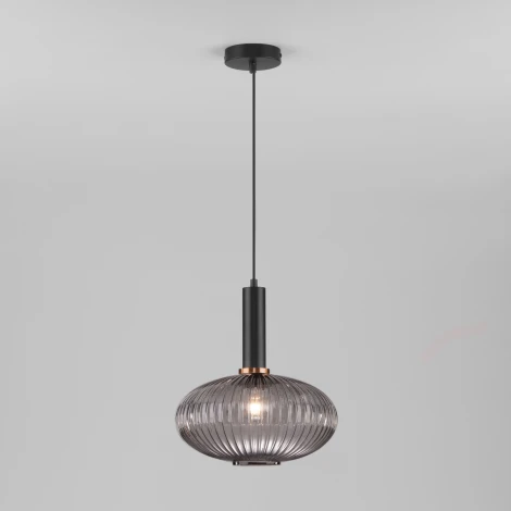 Подвесной светильник Eurosvet Bravo 50183/1 дымчатый (220V, на проводе, шар)