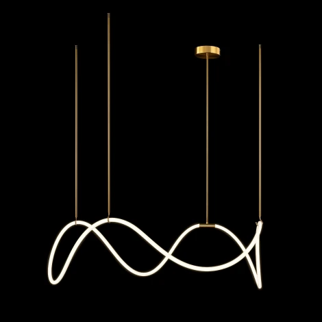 Потолочная люстра на штанге светодиодная с гибким неоном Loft It Thread 10388P/C Brass (220V)