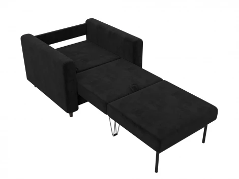 Кресло Лига-070 (ЛДСП,Брус,Фанера/Дерево/Велюр/Черный) Лига Диванов 132561