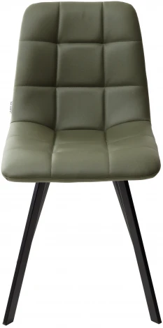 Стул CHILLI SQUARE HK017-22 серо-эвкалиптовый, PU / черный каркас М-City