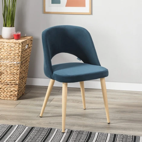 Стул Lars Diag blue/нат.дуб R-Home арт.410120151h_Diagblue_н.дуб