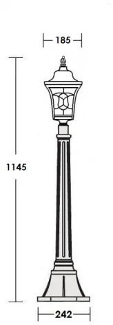 Наземный фонарь VENECIA 2S 91807S Bl Oasis Light (220V, фонарь, IP44)