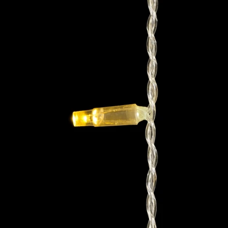 Гирлянда Бахрома с Колпачком 3,1 x 0,5 м Тепло-Белая 220В, 120 LED, Провод Прозрачный ПВХ, IP65