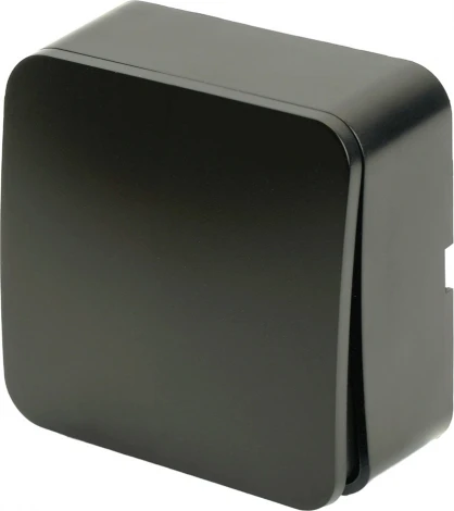 Выключатель одноклавишный (черный) Stekker София 49291